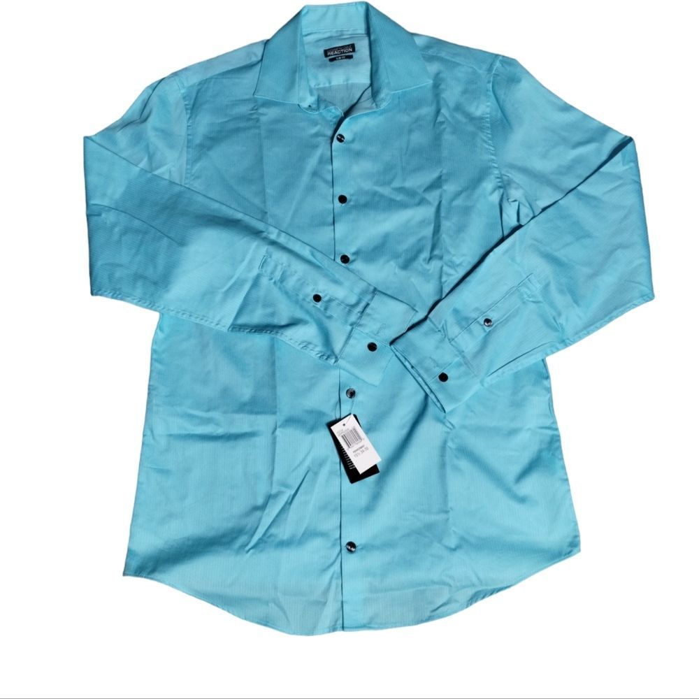 Kenneth Cole reaction Slim fit Men's Long Sleeve Shirt Size 15 1/2 (34-35)